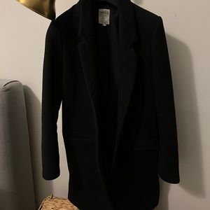 Zara black long wool jacket